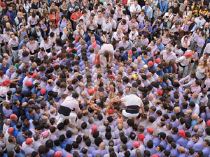 Fires de Girona 2014. Diada castellera amb Marrecs de Salt, Minyons de Terrassa i Capgrossos de Matar&oacute;