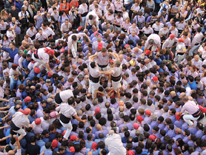 Fires de Girona 2014. Diada castellera amb Marrecs de Salt, Minyons de Terrassa i Capgrossos de Matar&oacute;