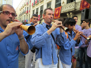 Fires de Girona 2014. Diada castellera amb Marrecs de Salt, Minyons de Terrassa i Capgrossos de Matar&oacute;