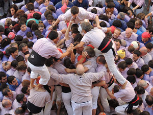 Fires de Girona 2014. Diada castellera amb Marrecs de Salt, Minyons de Terrassa i Capgrossos de Matar&oacute;