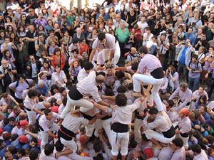 Fires de Girona 2014. Diada castellera amb Marrecs de Salt, Minyons de Terrassa i Capgrossos de Matar&oacute;