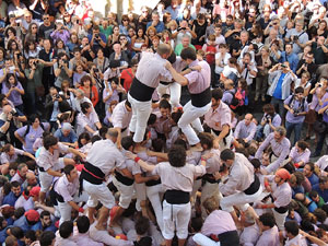 Fires de Girona 2014. Diada castellera amb Marrecs de Salt, Minyons de Terrassa i Capgrossos de Matar&oacute;