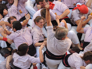 Fires de Girona 2014. Diada castellera amb Marrecs de Salt, Minyons de Terrassa i Capgrossos de Matar&oacute;
