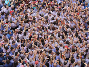 Fires de Girona 2014. Diada castellera amb Marrecs de Salt, Minyons de Terrassa i Capgrossos de Matar&oacute;