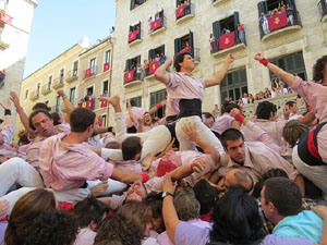 Fires de Girona 2014. Diada castellera amb Marrecs de Salt, Minyons de Terrassa i Capgrossos de Matar&oacute;