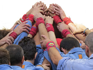 Fires de Girona 2014. Diada castellera amb Marrecs de Salt, Minyons de Terrassa i Capgrossos de Matar&oacute;