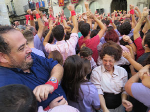 Fires de Girona 2014. Diada castellera amb Marrecs de Salt, Minyons de Terrassa i Capgrossos de Matar&oacute;