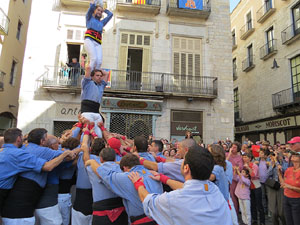 Fires de Girona 2014. Diada castellera amb Marrecs de Salt, Minyons de Terrassa i Capgrossos de Matar&oacute;