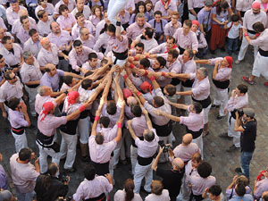 Fires de Girona 2014. Diada castellera amb Marrecs de Salt, Minyons de Terrassa i Capgrossos de Matar&oacute;