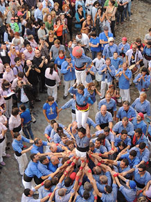 Fires de Girona 2014. Diada castellera amb Marrecs de Salt, Minyons de Terrassa i Capgrossos de Matar&oacute;