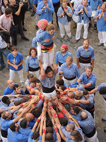Fires de Girona 2014. Diada castellera amb Marrecs de Salt, Minyons de Terrassa i Capgrossos de Matar&oacute;