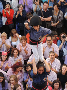 Fires de Girona 2014. Diada castellera amb Marrecs de Salt, Minyons de Terrassa i Capgrossos de Matar&oacute;