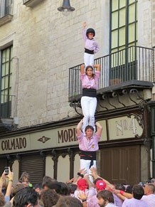 Fires de Girona 2014. Diada castellera amb Marrecs de Salt, Minyons de Terrassa i Capgrossos de Matar&oacute;