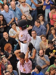 Fires de Girona 2014. Diada castellera amb Marrecs de Salt, Minyons de Terrassa i Capgrossos de Matar&oacute;