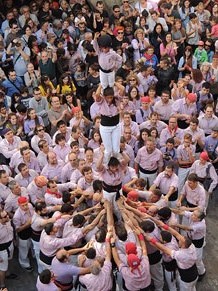 Fires de Girona 2014. Diada castellera amb Marrecs de Salt, Minyons de Terrassa i Capgrossos de Matar&oacute;