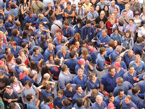 Fires de Girona 2014. Diada castellera amb Marrecs de Salt, Minyons de Terrassa i Capgrossos de Matar&oacute;