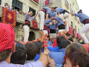 Fires de Girona 2014. Diada castellera amb Marrecs de Salt, Minyons de Terrassa i Capgrossos de Matar&oacute;