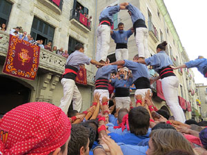 Fires de Girona 2014. Diada castellera amb Marrecs de Salt, Minyons de Terrassa i Capgrossos de Matar&oacute;
