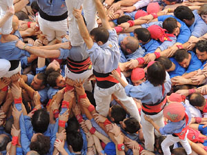 Fires de Girona 2014. Diada castellera amb Marrecs de Salt, Minyons de Terrassa i Capgrossos de Matar&oacute;