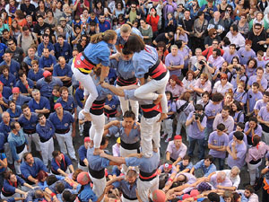 Fires de Girona 2014. Diada castellera amb Marrecs de Salt, Minyons de Terrassa i Capgrossos de Matar&oacute;