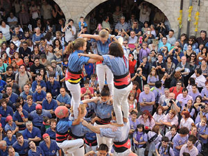 Fires de Girona 2014. Diada castellera amb Marrecs de Salt, Minyons de Terrassa i Capgrossos de Matar&oacute;