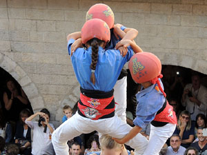 Fires de Girona 2014. Diada castellera amb Marrecs de Salt, Minyons de Terrassa i Capgrossos de Matar&oacute;