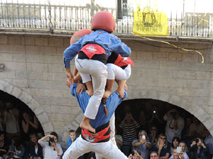 Fires de Girona 2014. Diada castellera amb Marrecs de Salt, Minyons de Terrassa i Capgrossos de Matar&oacute;