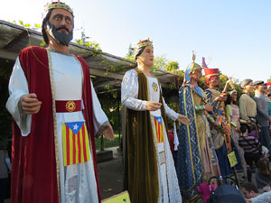 Fires de Girona 2014. La trobada de gegants: la plantada