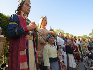 Fires de Girona 2014. La trobada de gegants: la plantada