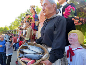 Fires de Girona 2014. La trobada de gegants: la plantada