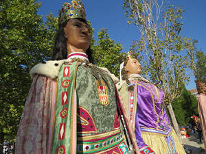 Fires de Girona 2014. La trobada de gegants: la plantada