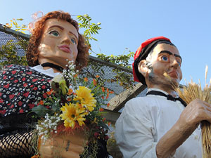 Fires de Girona 2014. La trobada de gegants: la plantada