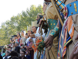 Fires de Girona 2014. La trobada de gegants: la plantada