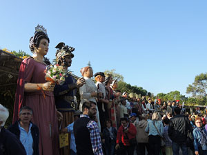 Fires de Girona 2014. La trobada de gegants: la plantada