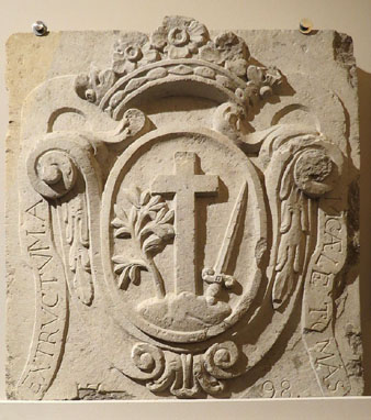 Escut de la casa o seu de la Inquisició a Girona. Segle XVIII