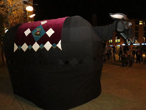 Fires de Girona 2014. Presentaci&oacute; de la Mula Baba amb la Girona Marxing Band