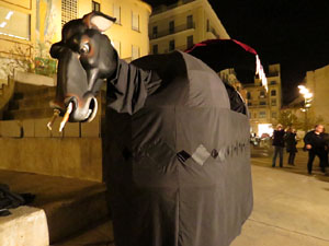 Fires de Girona 2014. Presentaci&oacute; de la Mula Baba amb la Girona Marxing Band