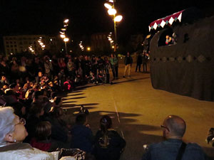 Fires de Girona 2014. Presentaci&oacute; de la Mula Baba amb la Girona Marxing Band