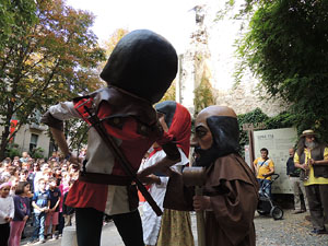 Fires 2014 a Girona. Passejada pel Barri Vell amb els capgrossos de Girona