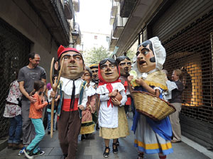 Fires 2014 a Girona. Passejada pel Barri Vell amb els capgrossos de Girona