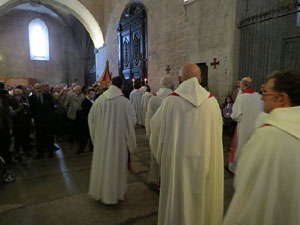 Fires de Girona 2014. L'ofici de Sant Narcís a la basílica de Sant Feliu
