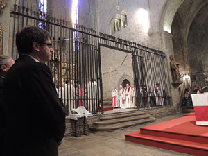 Fires de Girona 2014. L'ofici de Sant Narcís a la basílica de Sant Feliu