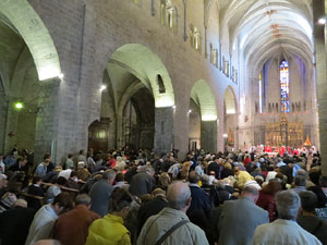 Fires de Girona 2014. L'ofici de Sant Narcís a la basílica de Sant Feliu