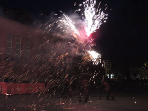 Girona10. Espectacle de cloenda a c&egrave;rrec de Diables de l'Onyar