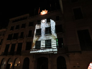 Girona10. Mapping a la fa&ccedil;ana de l'Ajuntament