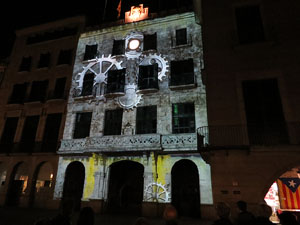 Girona10. Mapping a la fa&ccedil;ana de l'Ajuntament