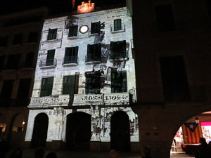 Girona10. Mapping a la fa&ccedil;ana de l'Ajuntament