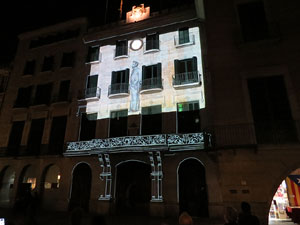 Girona10. Mapping a la fa&ccedil;ana de l'Ajuntament