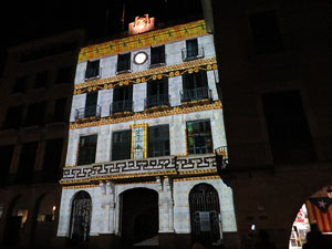 Girona10. Mapping a la fa&ccedil;ana de l'Ajuntament