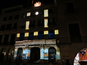 Girona10. Mapping a la fa&ccedil;ana de l'Ajuntament